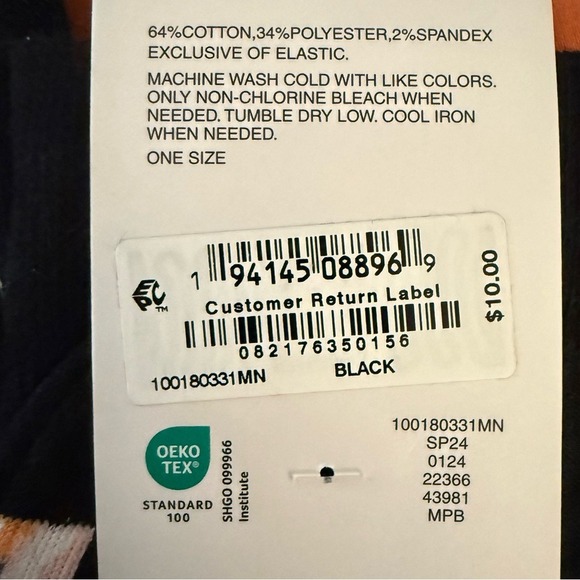 Club Room 2 pairs Men's Crew Socks – Black Cocktail Drink Print – One Size - Picture 3 of 3